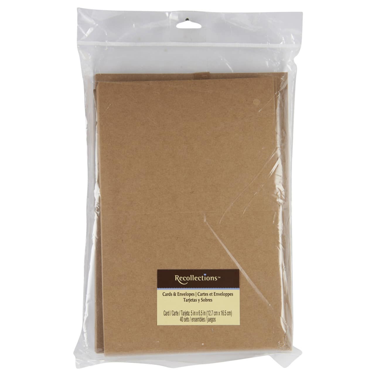 12 Packs: 40 ct. (480 total) 5" x 6.5" Kraft Cards & Envelopes by Recollections®